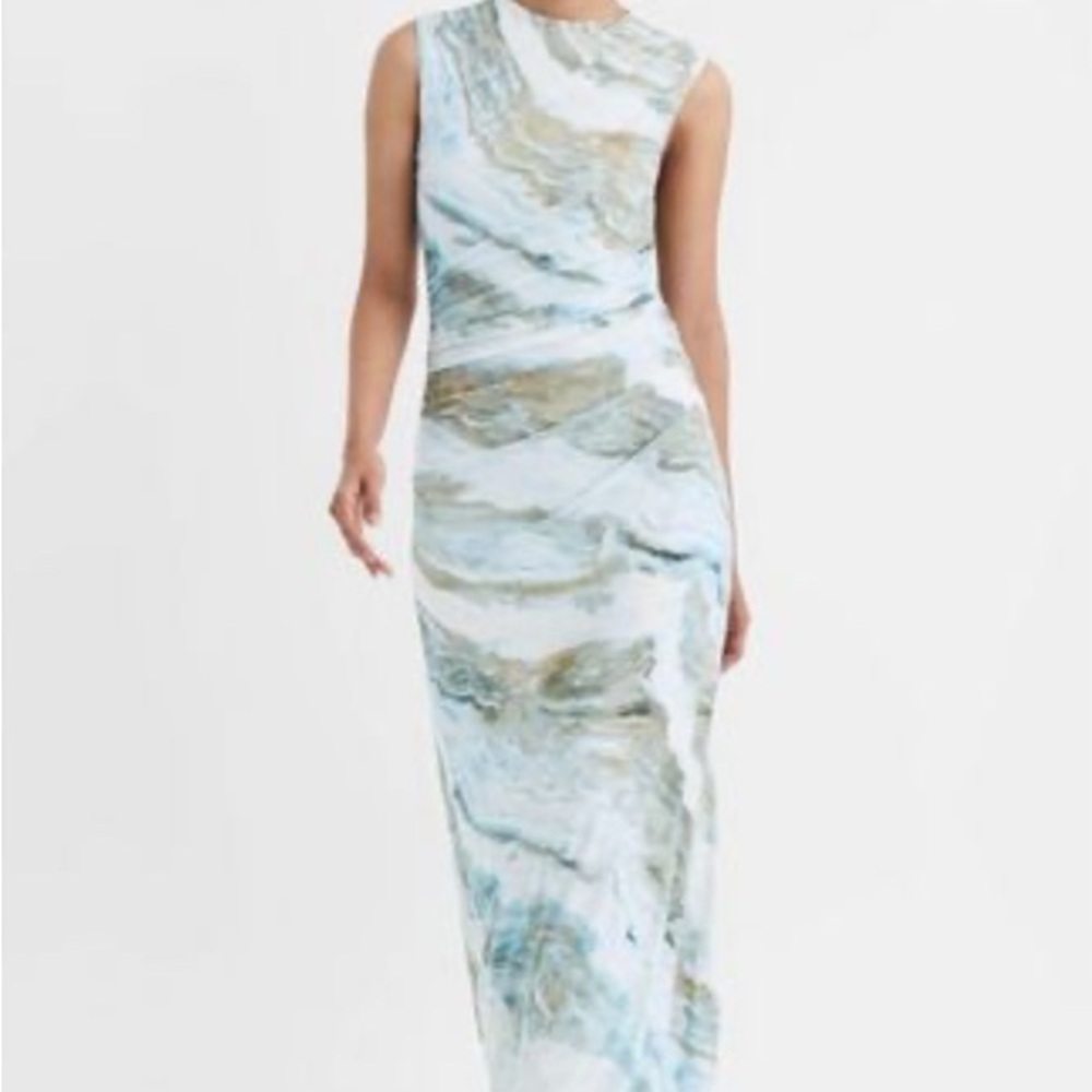 Anna Quan Ruched Sheath Maxi Dress